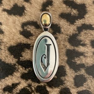 Ann King Sterling/18K Initial J Pendant